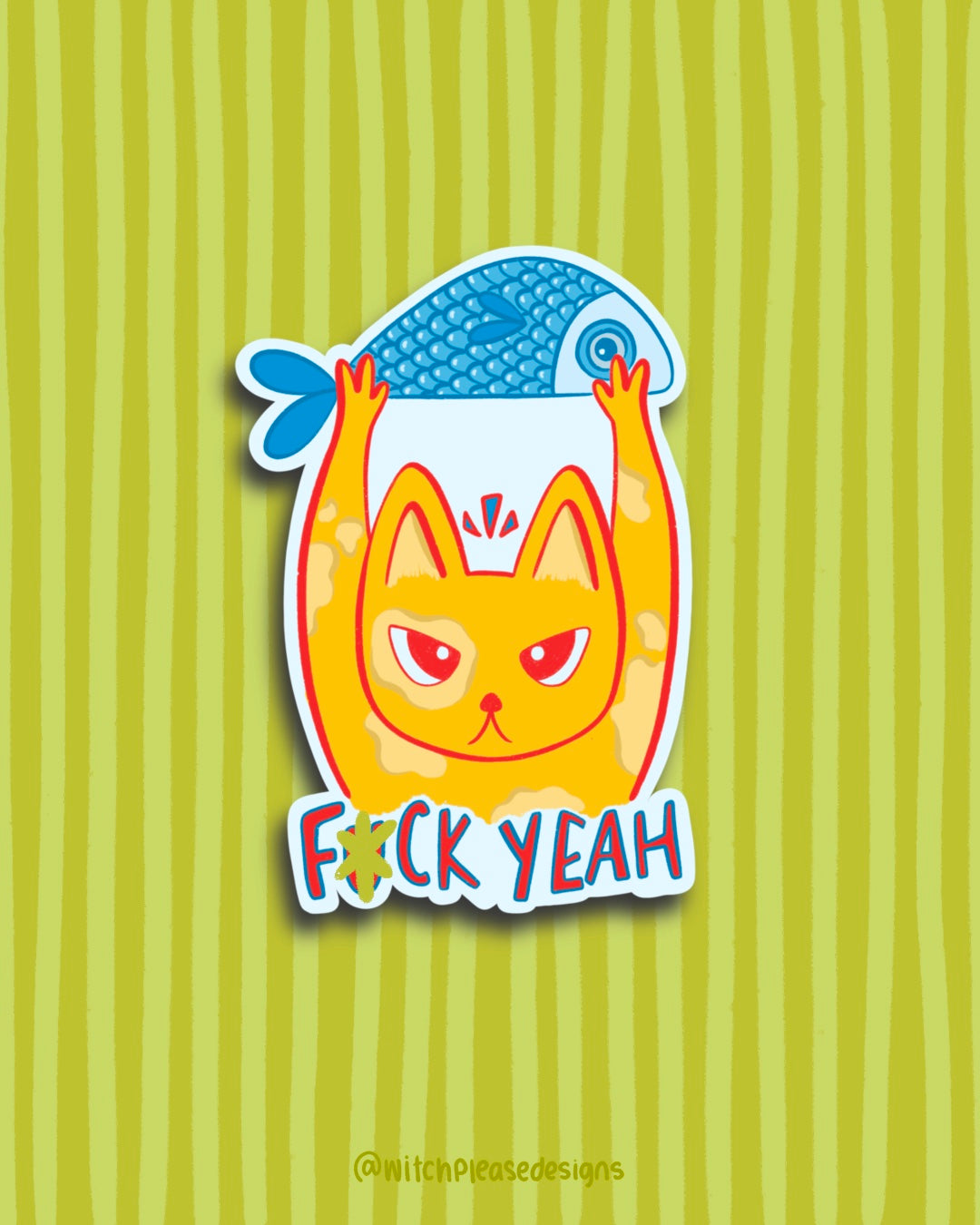 Fuck Yeah Kitty Sticker